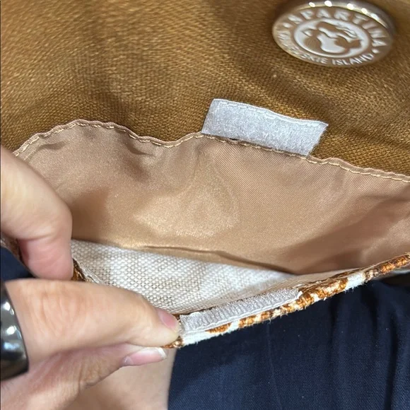 Spartina 449 Dafuskie Island Linen Insulated Lunch Bag Adjustable Strap - Picture 3 of 10